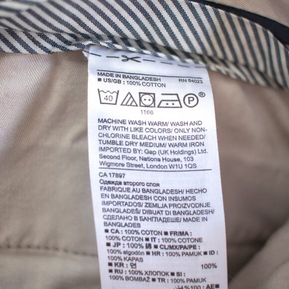 Banana Republic Men's 32x32 Gray Straight Leg Chinos - Picture 5 of 7